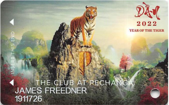 Pechanga – The Club Year of the Tiger Player’s Card, Temecula CA